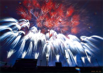 雪夜の柿乱舞 : ツインリンクもてぎ New Year HANABI 2021.1.2